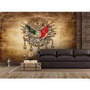 Resim Eskitme Tarz Osmanlı Tuğrası Duvar Kağıdı (360723122) 