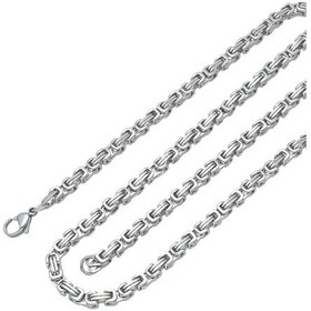 Resim Chavin 4 Mm. 60 Cm. Kral Çelik Erkek Zincir Gri Renk As62-4 478252622 Çok Renkli 