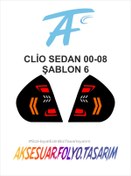 Resim aksesuar folyo tasarım Renault Clio 2 Sedan Stop Folyo 