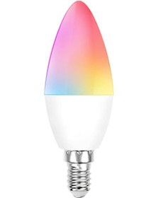 Resim Mufunye E14 Akıllı Ampul Led Akıllı Mum Ampul 5w Rgb+ww+cw Tuya Alexa Ev Uzaktan Kumanda Ses Kontrolü Led Karartma Lambası Desteği 