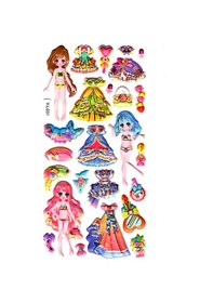 Resim Sticker Kabartmalı Defter Planlayıcı Etiket Limyl-031 -17x9cm- Renkli Model Giydirme 