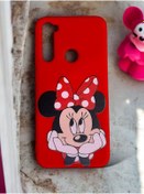 Resim Merwish Xiaomi Redmi Note 8 Minnie Desenli Lüx Telefon Kılıfı Kırmızı 