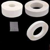 Resim 1 adet 10m Çift Taraflı Yapışkanlı Arka Plan Kumaş Bantı, Kolay Yırtılabilir File Izgara Deseni, Polyester Lif, Elde Yıkanabilir, DIY El Sanatları & Perde Astar Malzemesi - Dikiş ve Quilting Projeleri İçin İdeal 