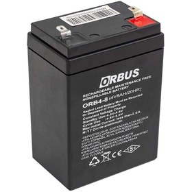 Resim ORBUS 4 Volt 8 Amper Kuru Tip Akü ORB4-8 (68*45*95 Mm) 