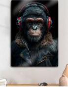 Resim Maymun Stilist Monkey - Dekoratif Metal Tablo 