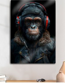 Resim Maymun Stilist Monkey - Dekoratif Metal Tablo 