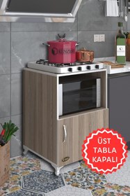 Resim Kenzlife Ocak Dolabı Revbahar Crd 85*60*56 Hazır Mutfak Klasik Set Üstü Ocak Için Arkalıksız 