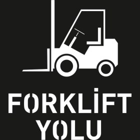 Resim Boyama Şablonu Forklift Yolu 100X100CM 