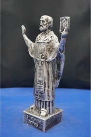Resim Peder St. Nicholas Demre Dekoratif Heykel Biblo Ev Dekor & Hediyelik Aksesuar 25 Cm Gümüş 