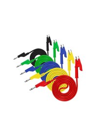 Resim Adet 4mm Multimetre Muz Fiş Timsah Klipleri Test Kurşunu Elektrik Test Telleri Ve Timsah Klipsli Kablo 