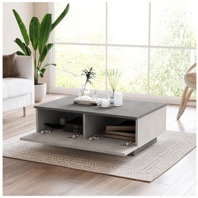 Resim Robin Home Diego Orta Sehpa 2 Kapaklı Beton-Taş Dg17-Gt 