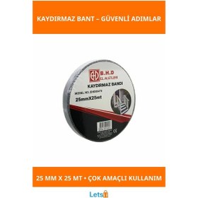 Resim Kaydırmaz Siyah Bant 25 Mm X 25 Mt Güvenlik Bantı 1 Adet 