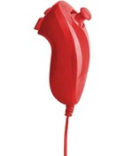 Resim Kırmızı-1 Adet-sol Sağ El Nunchuck Wii El Kavisli Oyun Kolu Denetleyicisi Nintendo Wii Oyun Denetleyicisi Nunchuck Wii Gamepad Için 