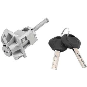 Resim 2001-2006 Bmw E46 3 Serisi Sağ Ön Kapı Kilidi Silindir Grubu 2 Anahtar 51217019976 Gümüş 