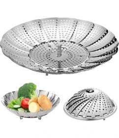 Resim Buğz Paslanmaz Çelik Buharda Pişirme Sepeti 