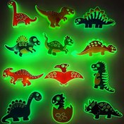 Resim 16 Adet Işıltılı Dinozor Ayakkabı Süsleri, Ayakkabı ve Sandaletler İçin Uygun, Floresan Dinozor Tasarımı Ayakkabı Süsü Dekorasyonu, Süs Pin Dekorasyonu Palyaço Ayakkabı Bileklik Dinozor Temalı Parti Evcil Hayvan 