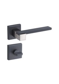 Resim Hakkari Kapı Kolu Antrasit İnox Kare Rozetli Wc 