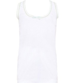 Resim Seher Yıldızı Kız Çocuk Oyalı Geniş Askılı Atlet Beyaz 