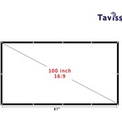 Resim 221x124 cm Siyah Çerçeveli Duvar Tipi Projeksiyon Perdesi 