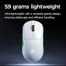 Resim MCHOSE A7 V2 Ultra White 8K Hz PAW3950 TI Sensör Kablosuz Gaming Mouse (MC-A7V2-6) 