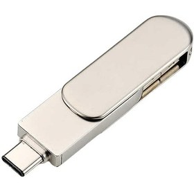 Resim 3'ü 1 Arada Usb Bellek Mini U Disk 32/64/128 Gb Taşınabilir Pendrive Bellek Çubuğu 3'ü 1 Arada Tip C Android Usb Pc Telefon İçin 