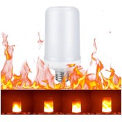 Resim Hombey Led Alev Ampülü E26 - 2 Işık Modu Canlı Alev + Sürekli Aydınlatma - Dekoratif 99 Smd2835 Işık Kaynağı 