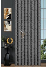 Resim Jakar Kesme Fon Perde Ezgi V-6015 Gümüş Gri Gümüş Gri 