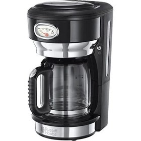 Resim Russell Hobbs Retro Klasik Noir Kahve Makinesi Cam Sürahili Siyah (Black) 