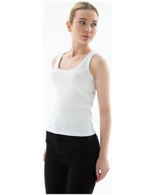 Resim Fashion Friends Taşlı Kadın Atlet 26y0486k1 Beyaz 