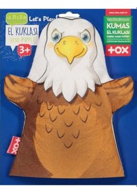 Resim Tox Kartal Vahşi Hayvanlar Keçe El Kukla T132 . Eğitici Oyuncak 