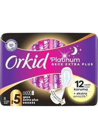 Resim Orkid Platinum Gece Ekstra Plus Boy 5 8 Adet Hijyenik Ped 3lü Paket 