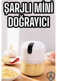 Resim El Rondosu Mini Şarjlı Doğrayıcı Taşınabilir 250 Ml 