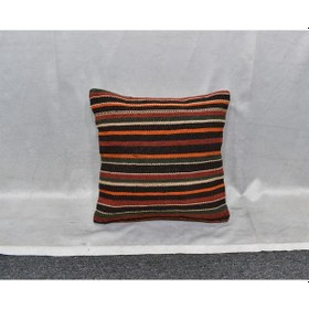 Resim Zehra Abla Halı Yeni El Dokuma Dekoratif Kilim Kırlent Yastık Kılıfı 6429 Çok Renkli 