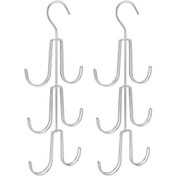 Resim Kancalı 2 Adet El Çantası Düzenleyici, Eşarp Askısı, Kemer Düzenleyici, Askılı Saklama Rafı, Çantalar, Eşarplar, Kravatlar İçin, Gümüş 