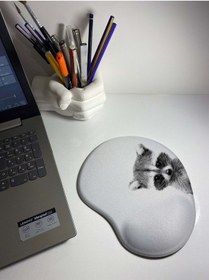 Resim Bebek Rakun Bilek Destekli Mouse Pad Mousepad 