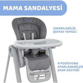 Resim Urfakent Mama Sandalyesi Dark Grey 