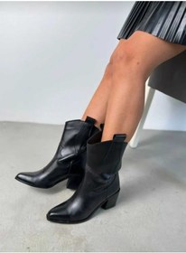 Resim POTEEN Ptc Kadın Western Kovboy Bot Siyah 