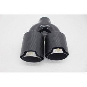 Resim Akrapoviç Çiftli Karbon Egzoz Ucu FR 2x100 Parlak Sağ 