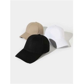 Resim Gyes Spor Şapka Unisex 3 Adet Arkası Cırtlı Ayarlanabilir Siyah-beyaz-açık Pembe Siyah 