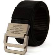 Resim Tek Erkek Kemer, Alaşımlı Çift Halklı Tokalı Naylon Kemer, Esnek Bel Kemer, Kotlar İçin Elastik Bel Kemer, Dış Mekan Spor Kemer, Moda Rahat Basit Zarif Kemer - Günlük İşe Giderken Uygun 