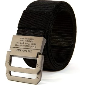 Resim Tek Erkek Kemer, Alaşımlı Çift Halklı Tokalı Naylon Kemer, Esnek Bel Kemer, Kotlar İçin Elastik Bel Kemer, Dış Mekan Spor Kemer, Moda Rahat Basit Zarif Kemer - Günlük İşe Giderken Uygun 