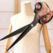 Resim Profesyonel 8 İnç Terzi Makası - Paslanmaz Çelik, Keskin & Dayanıklı Dikiş ve El İşleri İçin, Ergonomik Siyah Sap, Ev & Ofis Kullanımı İçin İdeal, Dikiş Malzemeleri Aksesuarları 