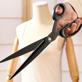 Resim Profesyonel 8 İnç Terzi Makası - Paslanmaz Çelik, Keskin & Dayanıklı Dikiş ve El İşleri İçin, Ergonomik Siyah Sap, Ev & Ofis Kullanımı İçin İdeal, Dikiş Malzemeleri Aksesuarları 