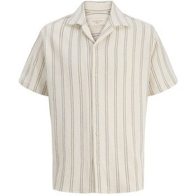 Resim Jack & Jones Jorcoba Strıpe Resort Ekru Erkek Gömlek 12271060 