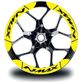 Resim Yamaha Nmax İç & Dış Jant Sticker Etiket Modeli Açık Sarı 