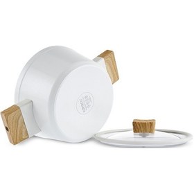 Resim Karaca X Refika Swiss Crystal Creamy Wood Tencere 14 Cm Beyaz 