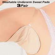 Resim 3 Çift Yıkanabilir Koltuk Altı Ter Pedleri, Polyester Elyaf Emici Omuz Ter Koruyucuları, Erkekler ve Kadınlar İçin Yeniden Kullanılabilir Çabuk Kuru Ter Pedleri 