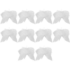 Resim Homyl Tatil Kutlama Düğün Için 10 Adet Melek Kanatları Dıy 12cmx11cm 
