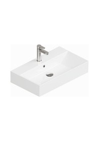 Resim Isvea Sistema Z Tezgah Üstü Kare Lavabo 70 X 42 Cm Beyaz Seramik Beyaz 