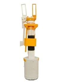 Resim Serel Gömme Rezervuar Boşaltma Grubu Kısa Beyaz - Turuncu 